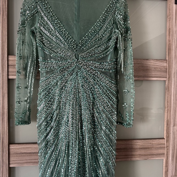 Beautiful Dubai turquoise/blue dress size 10 - Picture 8 of 12